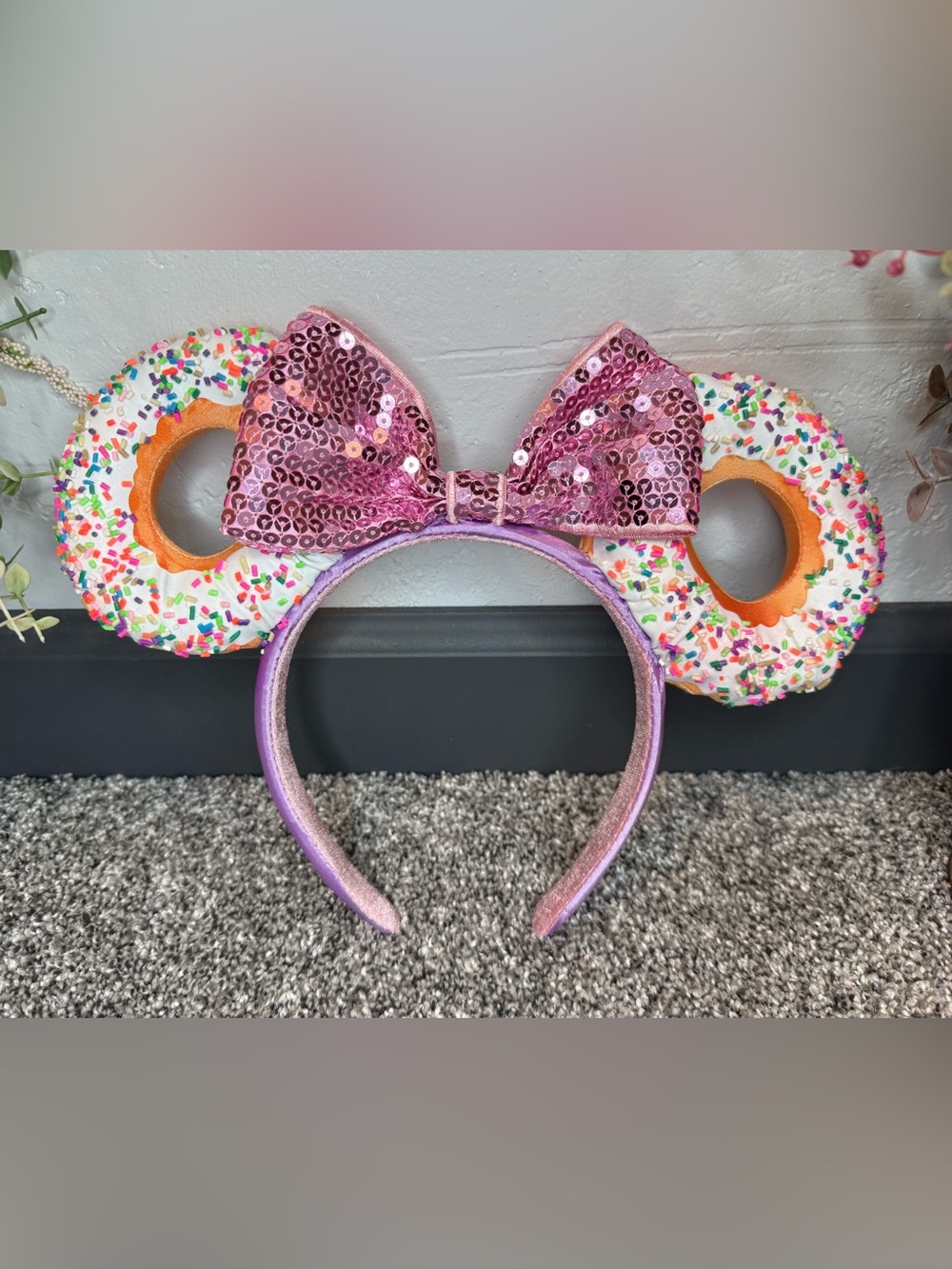 Disney Minnie Mickey Mouse Donut Ears Headband 2023